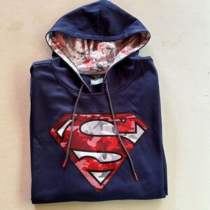 Superman Logo Navy Hoodie (XXL)